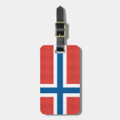 ノルウェー国旗 ラゲッジタグ (正面縦)