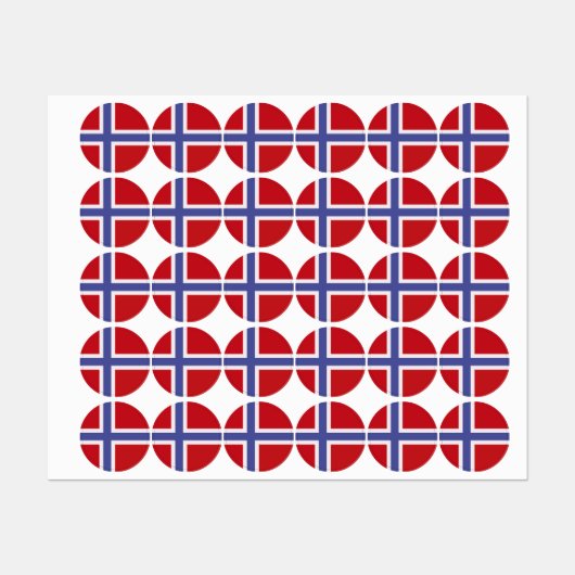 ノルウェー国旗 ラベル (シート)