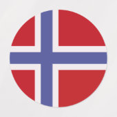ノルウェー国旗 ラベル (デザイン2)