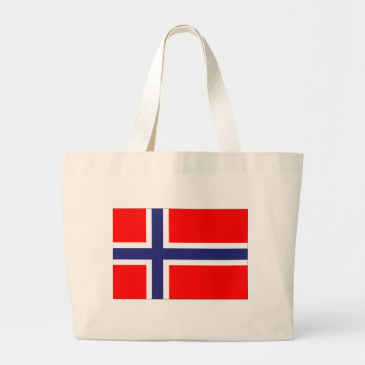 ノルウェー国旗 ラージトートバッグ (正面)