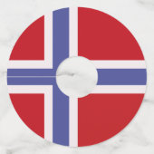 ノルウェー国旗 ワイングラスタグ (裏面)