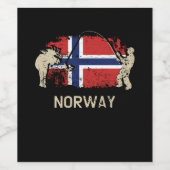 ノルウェー国旗 ワインラベル (シングルラベル)