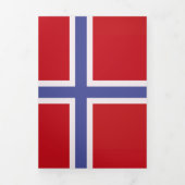 ノルウェー国旗 三つ折りカード (カバー)
