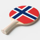 ノルウェー国旗 卓球ラケット (正面アングル)