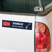ノルウェー国旗+地図ステッカー バンパーステッカー (トラック上)