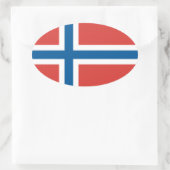 ノルウェー国旗 楕円形シール (バッグ)