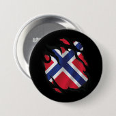 ノルウェー国旗 缶バッジ (正面&裏面)