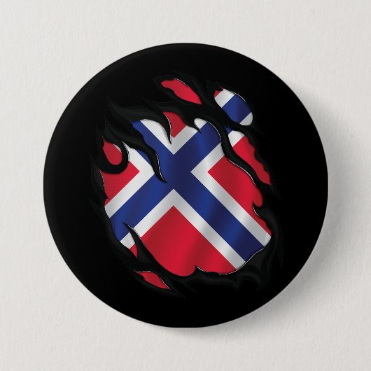 ノルウェー国旗 缶バッジ (正面)