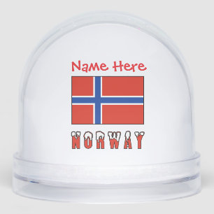 ノルウェー国旗(赤パーソナライズされた)