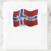 ノルウェー国旗 長方形シール (バッグ)