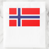 ノルウェー国旗 長方形シール (バッグ)