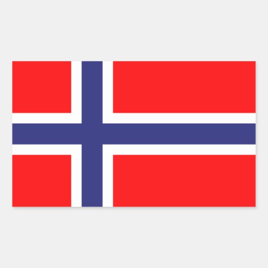 ノルウェー国旗 長方形シール (正面)