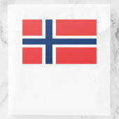 ノルウェー国旗 長方形シール (バッグ)