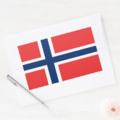 ノルウェー国旗 長方形シール (封筒)