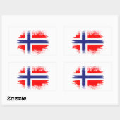 ノルウェー国旗 長方形シール (シート)