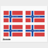 ノルウェー国旗 長方形シール (シート)