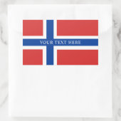 ノルウェー国旗 長方形シール (バッグ)