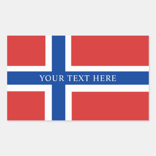 ノルウェー国旗 長方形シール (正面)