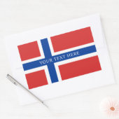 ノルウェー国旗 長方形シール (封筒)