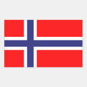 ノルウェー国旗 長方形シール (正面)