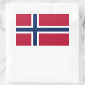 ノルウェー国旗 長方形シール (バッグ)