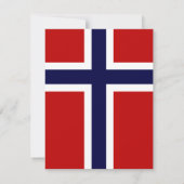 ノルウェー国旗 – Kongeriket Norge – ノルスク国旗 招待状 (裏面)