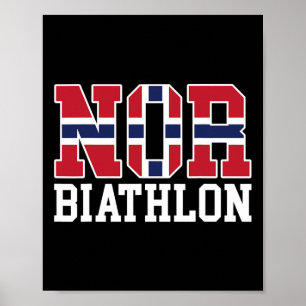 ノルウェー国旗Biathlonist – ノルウェー語またはバイアスロン1 ポスター