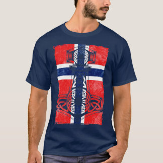 ノルウェー国旗Mjlnir Tシャツ