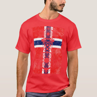 ノルウェー国旗Mjlnir Tシャツ