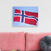 ノルウェー国旗RF) キャンバスプリント (インサイチュ (リビング))