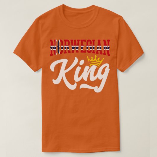 ノルウェー国王ノルウェー・ノルウェー国旗 Tシャツ (デザイン正面)