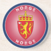 ノルウェー国章サークルデザイン コースター (正面)