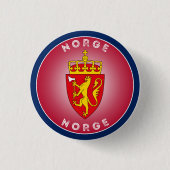 ノルウェー国章サークル 缶バッジ (正面)