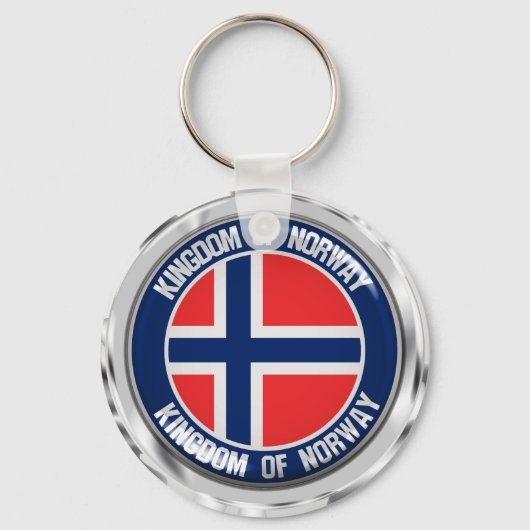 ノルウェー国章（丸型） キーホルダー (正面)