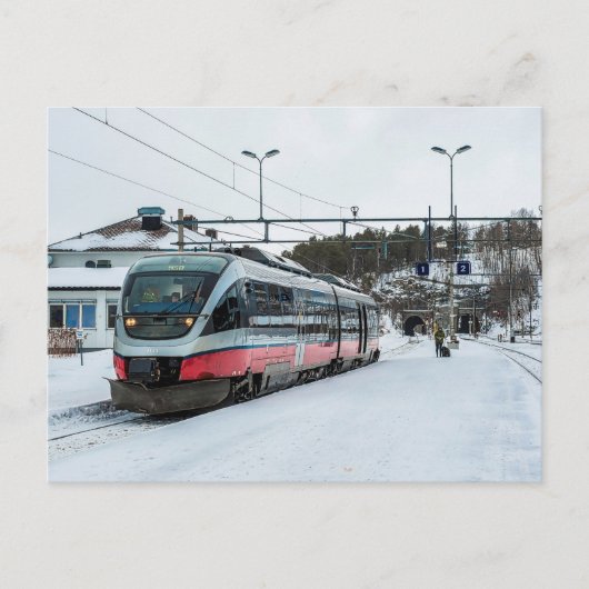 ノルウェー国鉄 BM 93型 Dombås駅 2016 ポストカード (正面)