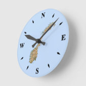 ノルウェー地図の時計 ラウンド壁時計 (傾斜)