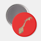 ノルウェー地図マグネット マグネット (正面/裏面)