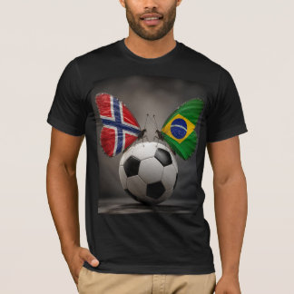 ノルウェー対ブラジル サッカーTシャツ Tシャツ