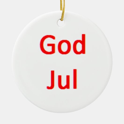 ノルウェー式良いクリスマス セラミックオーナメント (正面)
