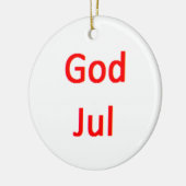 ノルウェー式良いクリスマス セラミックオーナメント (左)