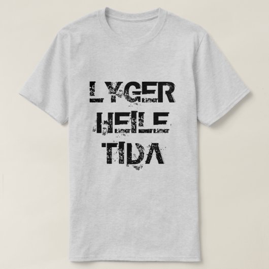 ノルウェー文字のアナグマheile tidaは常に嘘をついている tシャツ (デザイン正面)