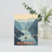 ノルウェー旅行の風光明媚な美しいを探索 ポストカード (スタンド正面)