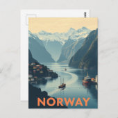 ノルウェー旅行の風光明媚な美しいを探索 ポストカード (正面/裏面)