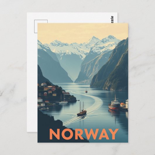 ノルウェー旅行の風光明媚な美しいを探索 ポストカード (正面/裏面)