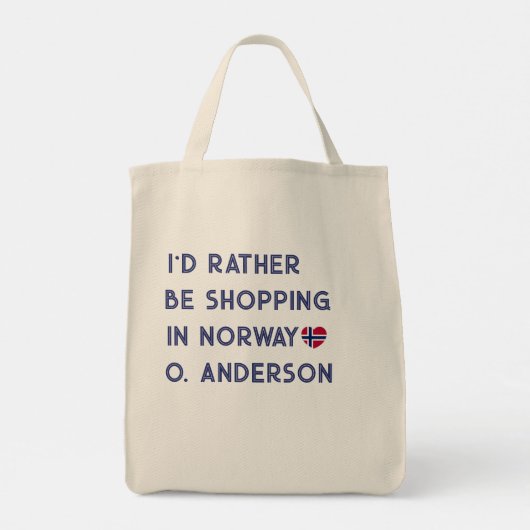 ノルウェー旅行ギフト オーダーメイド トートバッグ (裏面)