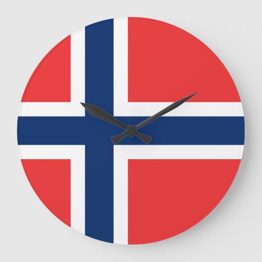 ノルウェー旗 ラージ壁時計 (正面)