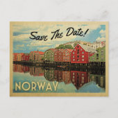 ノルウェー日付を保存ノルウェーヴィンテージ 案内ポストカード (正面)