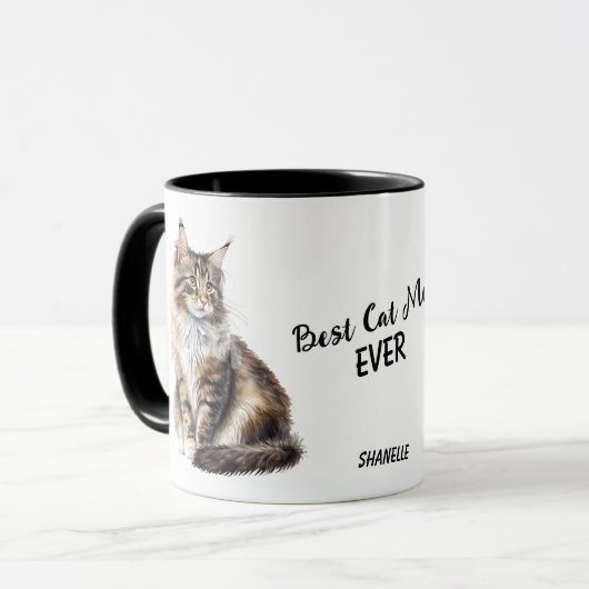 ノルウェー最高のの森の猫の母はマグ マグカップ (正面左)