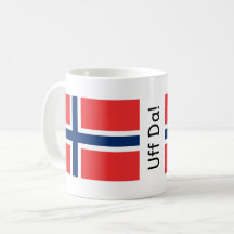 ノルウェー柄マグカップ「Uff Da」