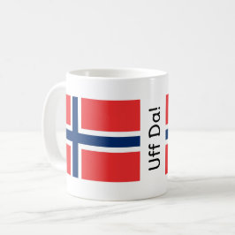 ノルウェー柄マグカップ「Uff Da」 コーヒーマグカップ